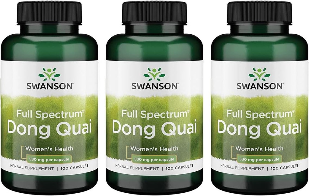 Swanson Dong Quai 530 밀리그램 100 캡슐 3 팩