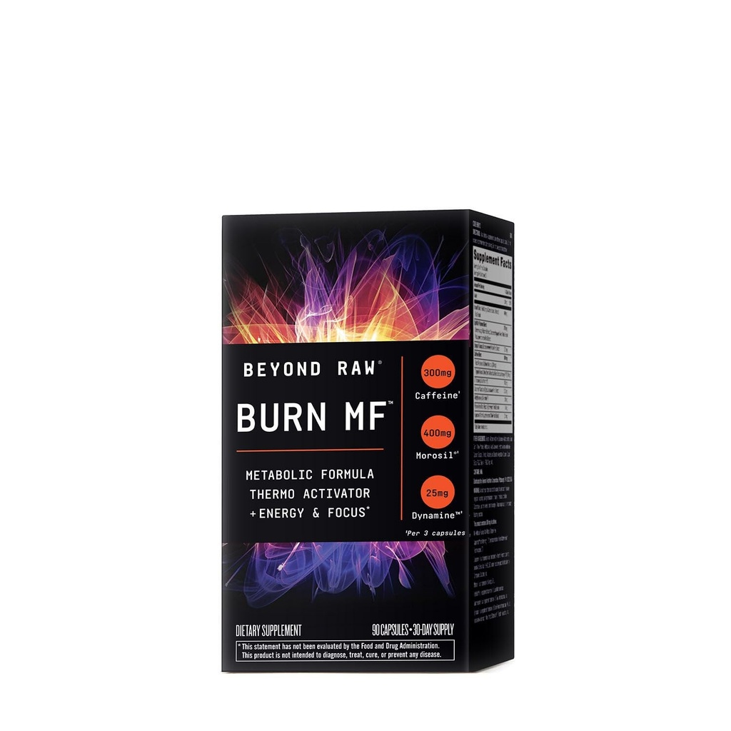 BEYOND RAW Burn MF | 대사 공식, Thermo Activator, 지원 에너지 및 초점 | 90 개