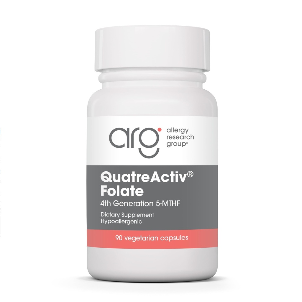 알레르기 연구 그룹 QuatreActiv Folate 보충 - Methylfolate, 5-MTHF, 메틸화 지원, Quatrefolic, 채식 캡슐 - 90 조사