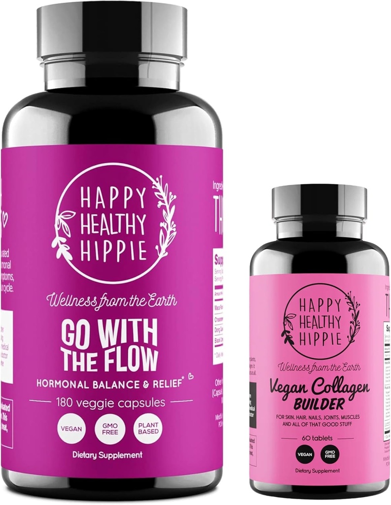 행복한 건강한 Hippie Vegan 교원질 건축업자 & 여자 180 Ct를 위한 교류 호르몬 균형으로 이동