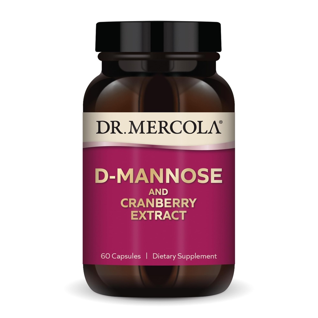 Mercola D-Mannose와 Cranberry 추출물, 30의 서빙 (60의 캡슐), 규정식 보충교재, 지원 Urinary Tract 건강, 비 GMO