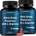 남자와 여자를 위한 L 아르기닌 3000mg Nitric 산화물 보충교재 – 순환, 내구시간, 에너지, 체력, 성과 및 운동 지원을 위한 사탕 뿌리를 가진 비 GMO 채식주의자 캡슐 – 90의 모자