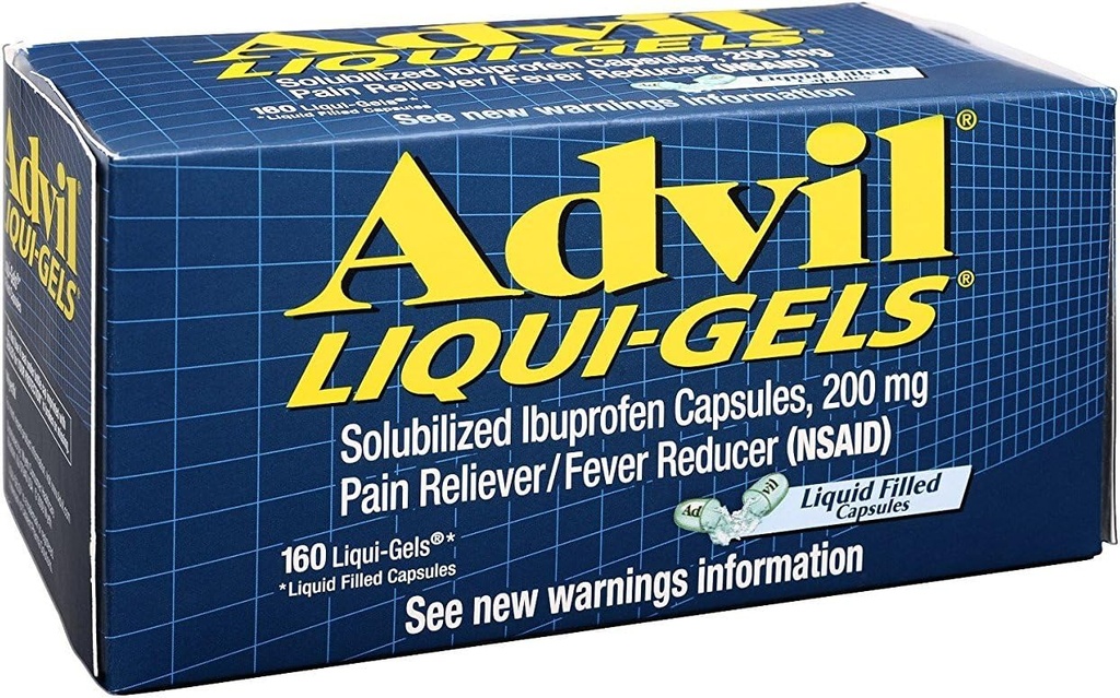 진통을 위한 Advil 진보된 약, 160의 Liqui 젤 200 mg (3의 팩)