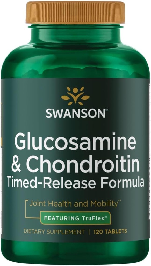 Swanson Timed-Release Glucosamine & Chondroitin 황산염 750/600 밀리그램 120 탭