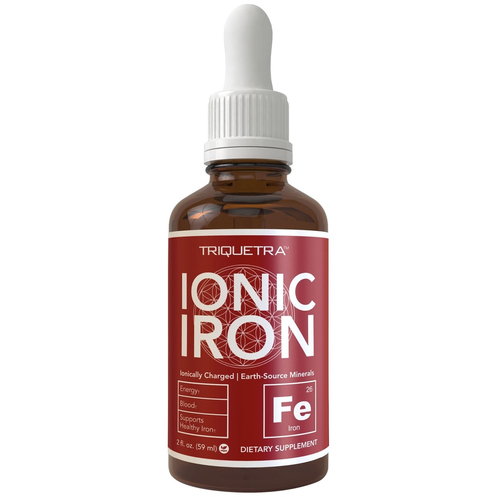 Ionic Liquid Iron Supplement (236 서빙) - 가장 높은 흡수율은 더 작은 복용량 및 더 적은 Stomach 문제를위한 허용 - Non-Flavored, Vegan, Ionically 충전, Earth-Sourced Minerals