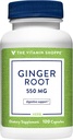 비타민 Shoppe Ginger 뿌리 550MG의 소화 및 소싱 (100 캡슐)를 지원하는 전체 허브 보충