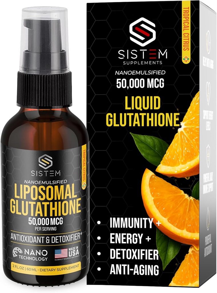 Sistem Liposomal 글루타티온 보충교재, 산화제, Detox Cleanse, Immune 지원 보충교재, 비타민 C, Liposomal 살포, 글루타티온 혈청, 열대 감귤류 풍미