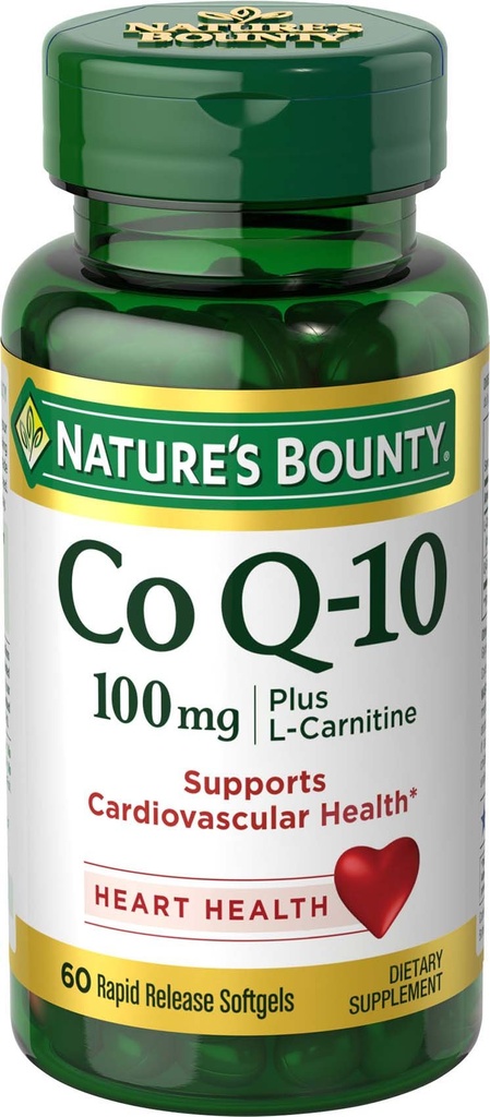 성격 Bounty CoQ10의 지원 심장 건강, L 카르니틴 플러스 100mg, 60 Softgels
