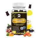 Black Seed Oil & Sea Moss Gummies | Ashwagandha, Black Seed Oil, Elderberry, Turmeric, 비타민 D3, C, 아연 지원 Immunity, 관절, 소화, 머리 성장 - 60