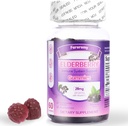 Elderberry Gummies Sambucus with Vitamin C Immune Support Supplement for Women and Men,Elderberry 풍미 거미,30 일 공급 - 60 조사