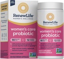Renew Life Women's Probiotic 캡슐, 여성, 질, 우린, 소화 및 면역 건강, L. Rhamnosus GG, Dairy, Soy 및 글루텐 - 무료, 90 억 CFU - 30 Ct에 대한 pH 밸런스 지원