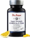 Dr.Brian Omega 3 물고기 기름 - 1200 mg |180 Softgels 레몬 맛 rTG Omega3 | EPA & DHA | 건강한 심장 & 뇌 -180 일 공급을 위한 높은 흡수 Omega 3 지방산 보충교재