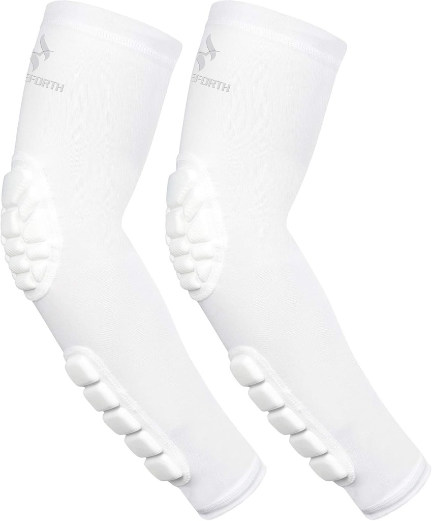 2PCS는 팔꿈치 Forearm 소매 압축 팔 방어적인 지원을 덧댑니다