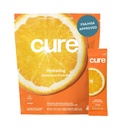 Cure Hydrating Electrolyte Mix | Dehydration Relief 용 분말 | FSA & HSA Eligible | 코코넛 워터로 제작 | 추가 설탕 | Vegan | Paleo Friendly | 파우치 14장 - 오렌지