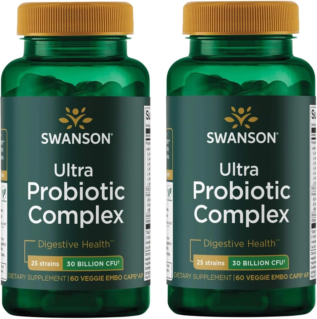 Swanson Ultra Probiotic Complex 30 억 Cfu 60 Veg 캡슐 (2 팩)