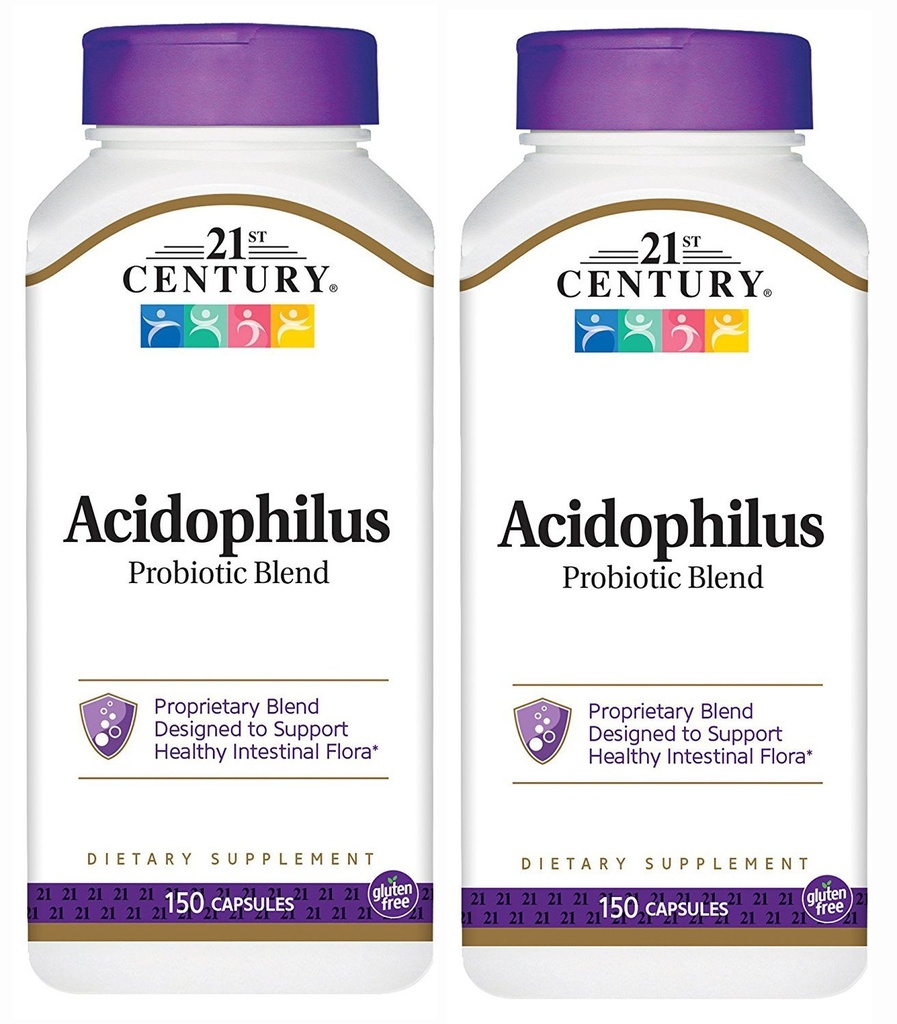 21세기 Acidophilus Probiotic 혼합 캡슐, 150-Count (포장 2)