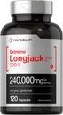 Horbäach - Longjack Tongkat Ali | 240,000 mg (200:1 Potent Extract) | 120 캡슐 | 극단적 인 남성 성능 보충 | 슈퍼 집중 초본 추출물 공식 | Non-GMO & 글루텐 무료 약