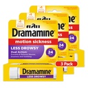 Dramamine 모든 일 덜 돌리기, 모션 슬픔 완화, 8 개, 3 팩