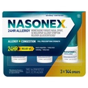 Nasonex 24HR 알레르기 Nasal 살포, 비 Drowsy, 냄새 자유로운 안개, 알레르기 증상 + Nasal 소화, 가득 차있는 처방전 힘, 120 살포 (3 팩)