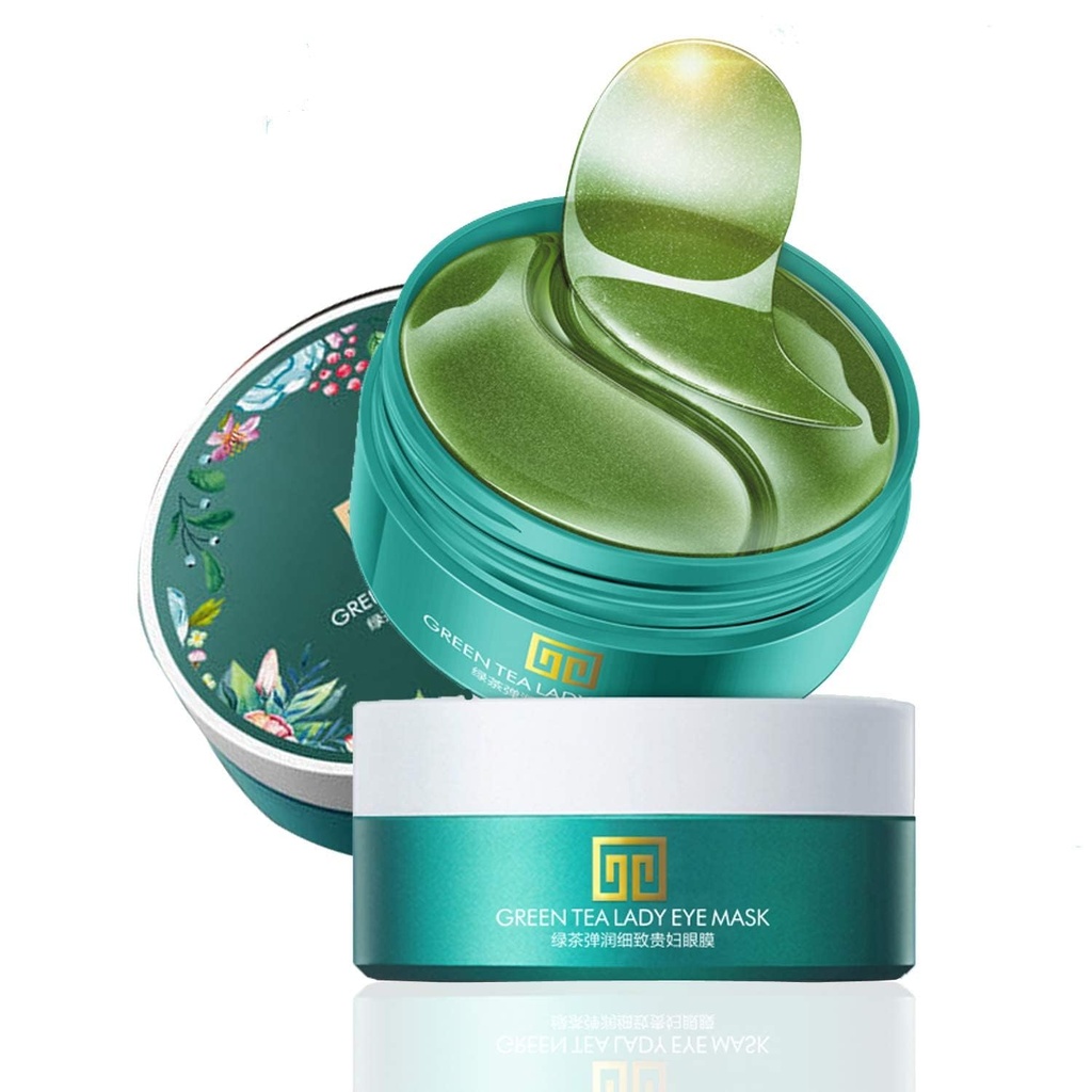 눈 가면의 밑에, 교원질 눈 가면 60 PC, 눈 헝겊 조각의 밑에 녹차 추출물, 퍼피 눈, Undereye 어두운 원형 처리를 위한 가면, 눈 패드의 반대로 주름 젤 패드의 밑에