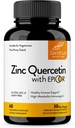 Sandhu의 EpiCor 60 채식 캡슐을 가진 아연 Quercetin - 글루텐 자유로운 아연 보충교재 - 높은 Potency Immune 지원