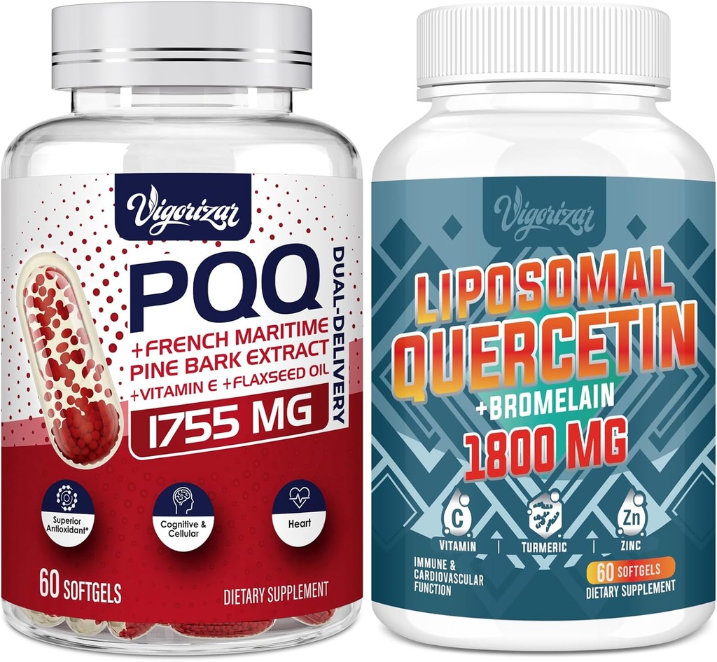 이중 납품 + 1600 MG Liposomal Quercetin Phytosome를 가진 Birsppy Vigorizar 프랑스 해상 소나무 껍질 추출물