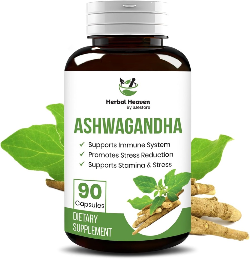 초본 천국 Ashwagandha 캡슐 90 조사 | 궁극적인 전반적인 Wellbeing를 위한 Ashwagandha 분말 캡슐