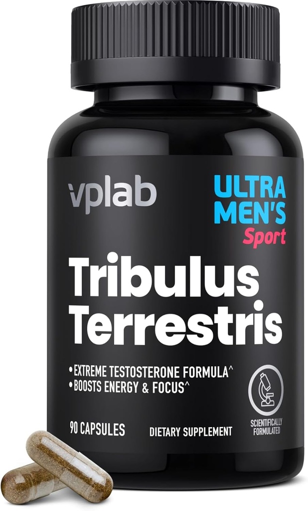 VPLab Ultra Men's Tribulus Terrestris - Tribulus Terrestris 추출물과 아연을 가진 남자를 위한 매일 Multivitamin 보충교재 - 수준 & 면역 체계, 90의 캡슐을 지원합니다