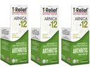 T-Relief 여분 힘 관절염 고통 Reliever Arnica +12 합동 Soreness 뻣뻣함 Aches를 위한 자연적인 약, 여자 & 남자를 위한 빠른 용해 고통 기복 - 100개의 정제 (포장 3)
