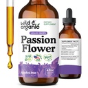 Wild & Organic Passion Flower Tincture - Mood Support - Calming Passionflower Supplement - Passiflora Incarnata 액체 추출물 - Vegan, Sugar & Alcohol-Free Herb Drops - 4 fl oz