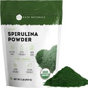 Kate Naturals 유기 Spirulina 분말. 부드러운 주스 (2 lb, USDA 인증, 비 GMO, 글루텐 - 무료)에 대한 영양 Dense Superfood