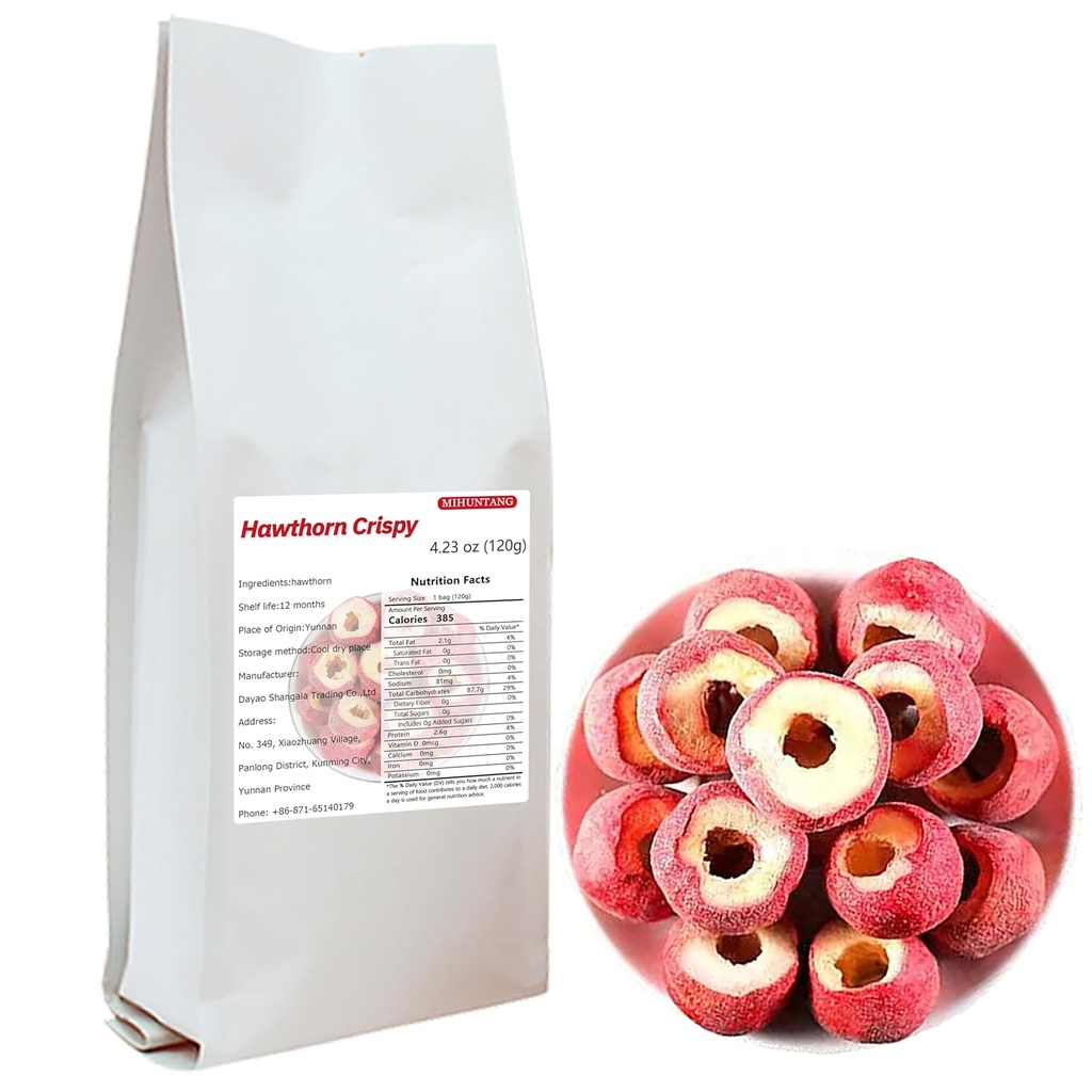 건조 된 호손 4.23oz -Seedless 호손 - 홀 중공 호손 줄기 - 수영, 달콤한 고추 - 호손 차 ∅山 tea120g