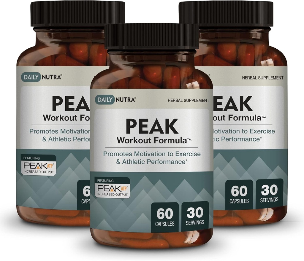 피크 운동 공식 - Refuel Motivation 및 운동 출력 | 사전 운동 및 복구 보충 ATP, Boswellia, Ashwagandha, Green Tea Extract & Piperine (60 캡슐)를 특징으로하는 ATP, Boswellia, Ashwagandha, Green Tea Extract & Piperine (60 캡슐)