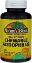 Nature's Blend Acidophilus Chewable Raspberry flavor - 100 태블릿, 3 팩
