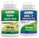 D3를 가진 제일 자연적인 알파 Lipoic 산 600 mg & 비타민 K2 (MK7)