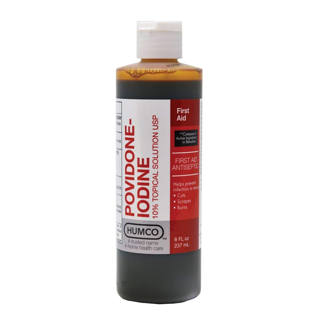 Humco 232516001 Povidone Iodine 10% 화제 해결책, 16 oz.