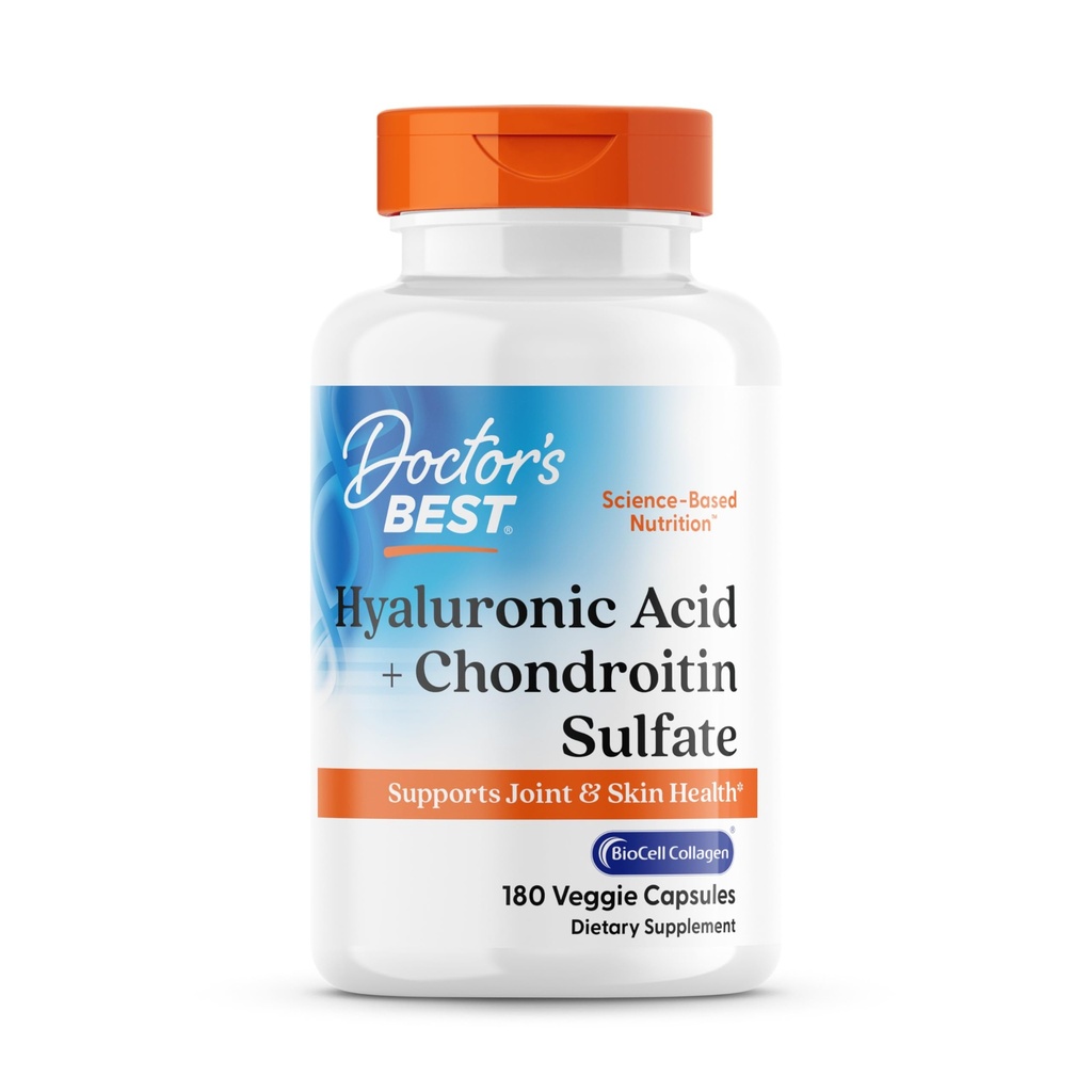 Chondroitin 황산염을 가진 의사의 제일 Hyaluronic 산은, BioCell 교원질, 비 GMO, 글루텐 자유로운, Soy 자유로운, 합동 지원, 180 조사를 특색짓습니다 (1의 포장)