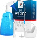 Ear Cleaner Bottle을 포함한 Medi Grade Ear Cleaning Kit, Quad-Stream tip이있는 Basin - 강화 된 Hearing Clarity 용 이어 왁스 제거 도구 - 귀 위생 용 이어 왁스 제거 도구