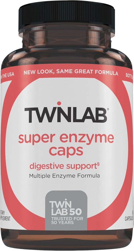 Twinlab Super Enzyme Caps - 소화 효소 효소와 보충 - 50 캡슐
