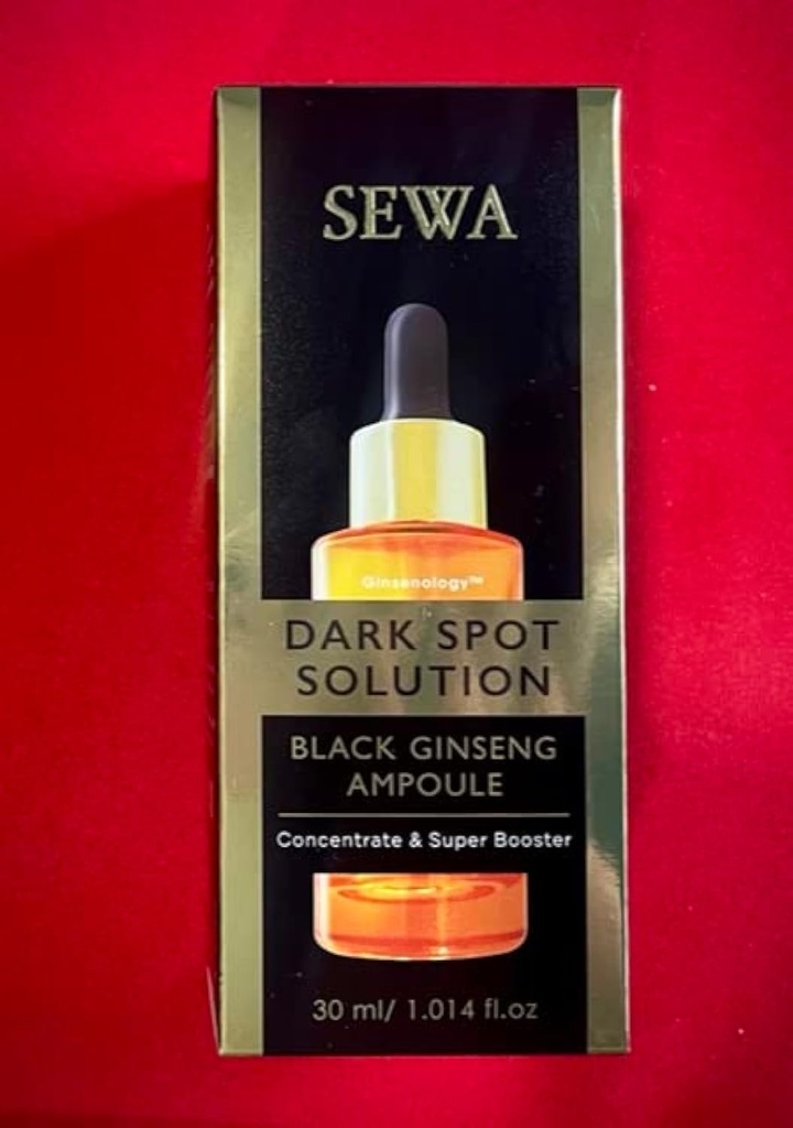 Sewa 어두운 반점 해결책 검정 인삼 Ampoule 농축물 & 최고 승압기 30ml. Malasma 처리, 1.01 Fl Oz (1의 포장), 1의 팩