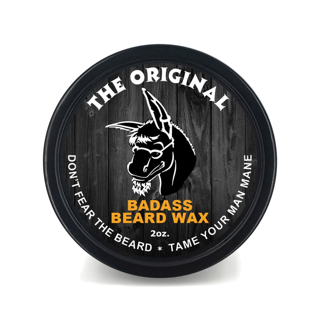 Badass Beard Care Beard Wax For Men - Original, 2 oz - Softens Beard Hair, 당신의 Beard 보고 느끼고 더 많은 Dense를 느끼십시오