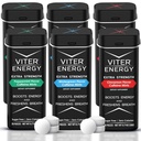 Viter 에너지 여분 힘은 분 80mg Caffeine, B 비타민, 설탕을 해방합니다. (Variety, 20pcs, 6 팩)