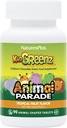 NaturesPlus Animal Parade KidGreenz, Tropical Fruit flavor - 90 Animal-Shaped, Chewable Tablets - 2 팩 - Broccoli & Spinach - 채식주의 자, 글루텐 무료 - 180 총 서빙