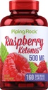Piping Rock Raspberry Ketones 500mg | 160 캡슐 | 비 GMO 및 글루텐 무료 보충
