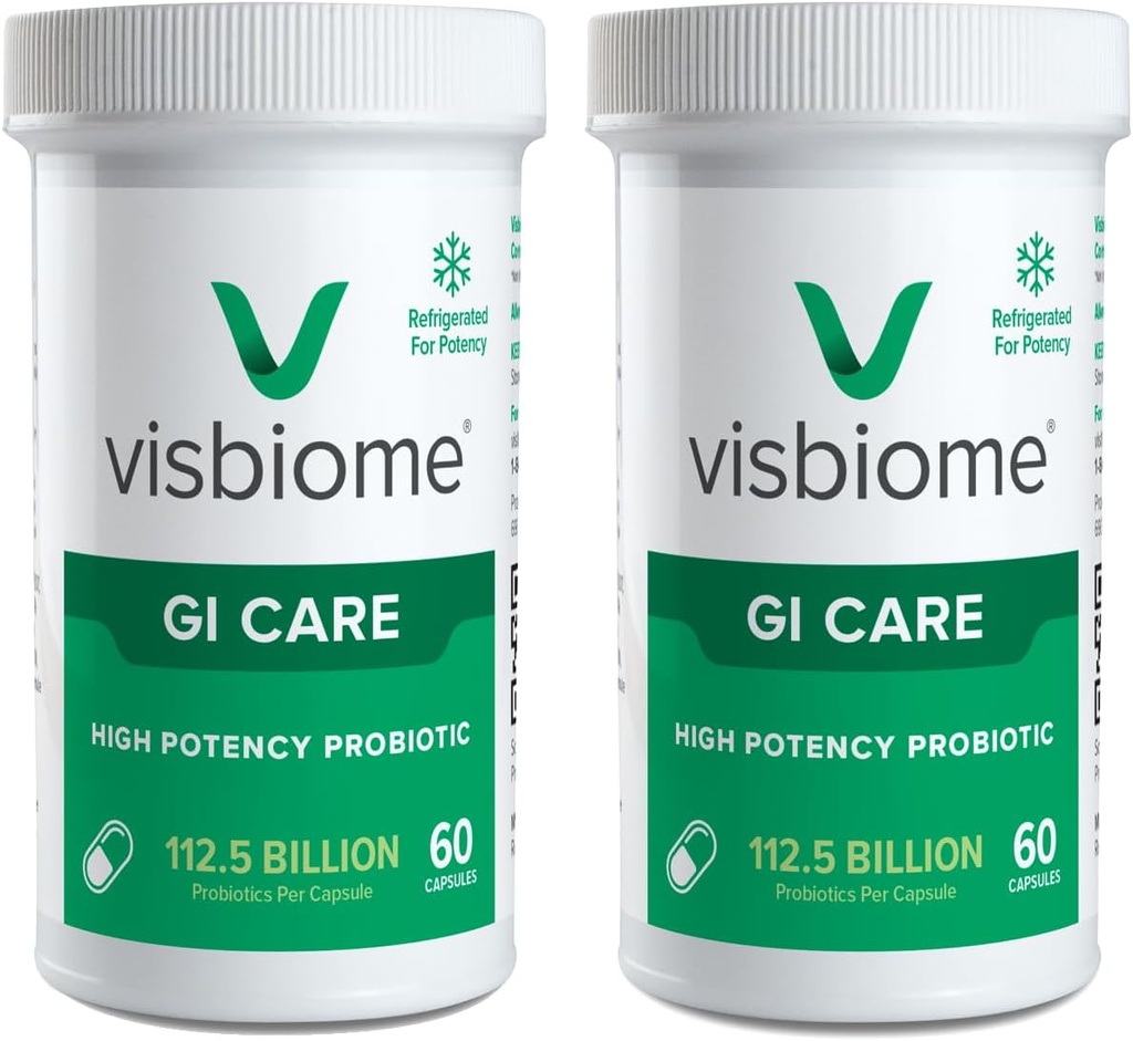 Visbiome® GI Care - 높은 Potency Probiotic - 112.5 억 CFU 라이브 프로 바이오 틱스, 원래 De Simone Formulation, 미국에서 만든, 120 캡슐.