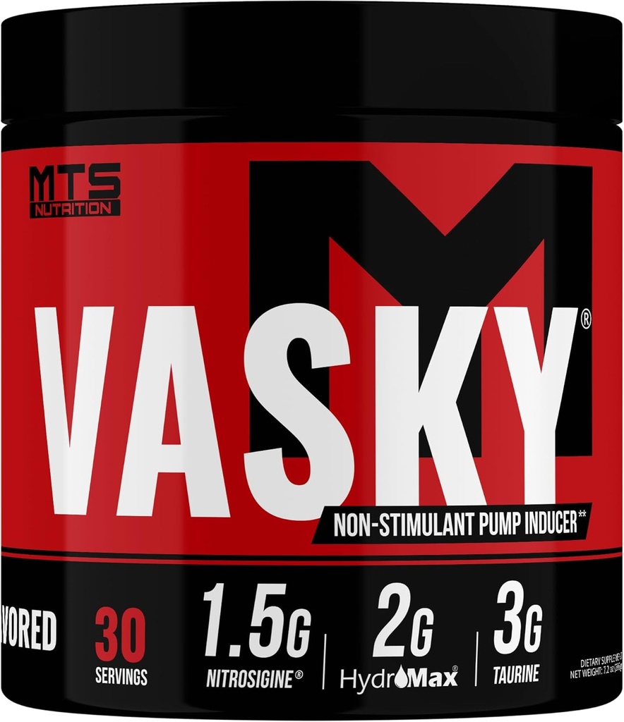 MTS 영양 Vasky 비 자극제 펌프 Inducer - 근육 포화 Preworkout - 30의 서빙 Unflavored