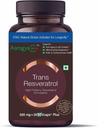 Pure Trans Resveratrol 500 mg with Bio Perine 노화 방지 피부 관리 심장 건강 & 매일 면역 지원 30 Veg 캡슐 | for Superior 흡수