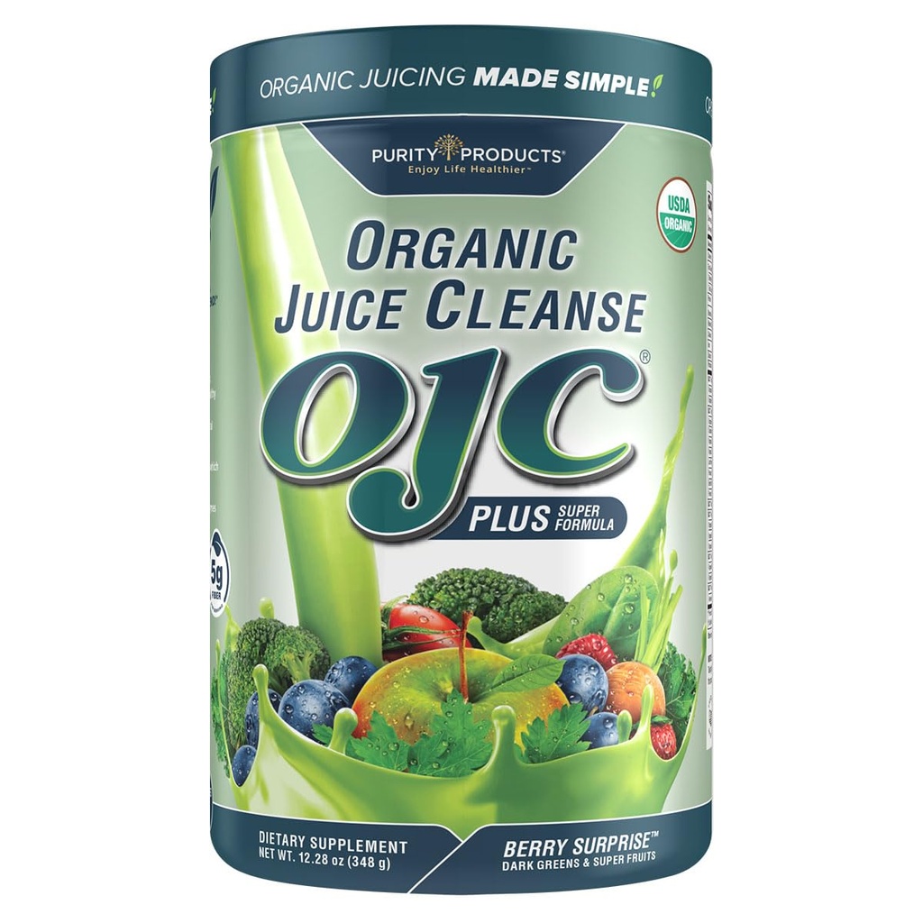 인증 유기농 주스 Cleanse OJC Plus 베리 놀라움 - 순도 제품 - 30 + 유기 채소와 과일 - 섬유 5 그램 - 에너지 및 소화 기능을 촉진 - 12.28 온스 - 348 g - 30 서빙