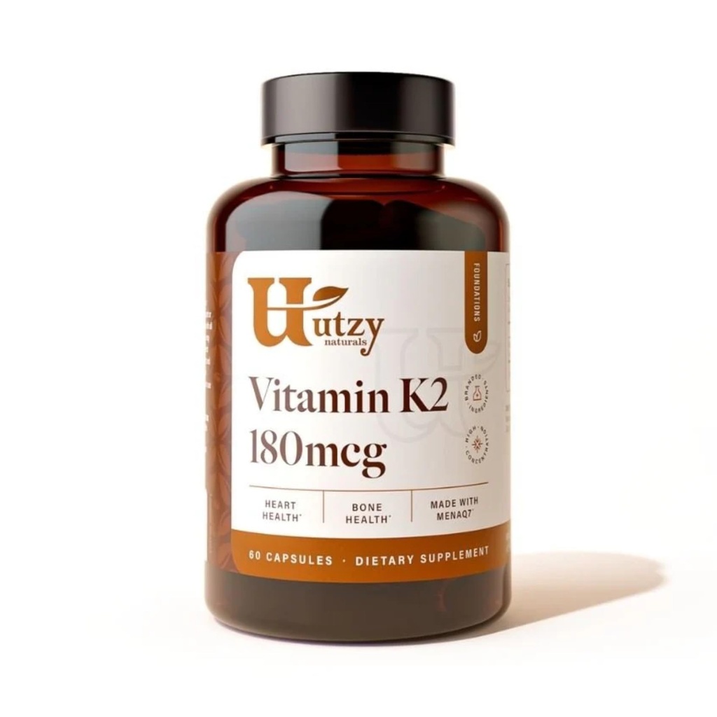 Utzy Naturals Vitamin K2 | 180 mcg of MenaQ7® Form of K2 | 미국에서 제작 | 60 캡슐