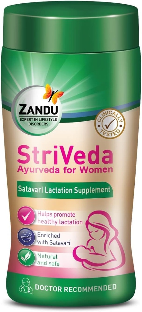 BHM StriVeda Satavari Lactation 보충 모유 수유 공급, 210 g, 의사 추천, 자연 및 안전 증가